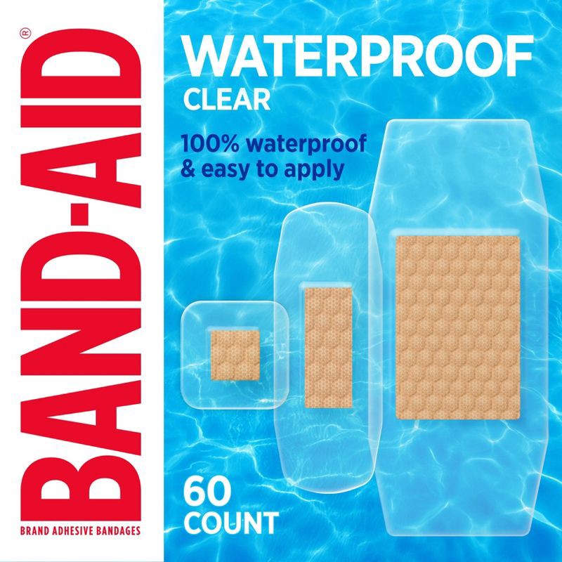 slide 1 of 9, Band-Aid Brand Adhesive Waterproof Assorted Bandages - 60ct, 60 ct