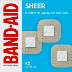 Band-Aid Brand Adhesive Sheer Sports Bandages - All One Size - 50ct