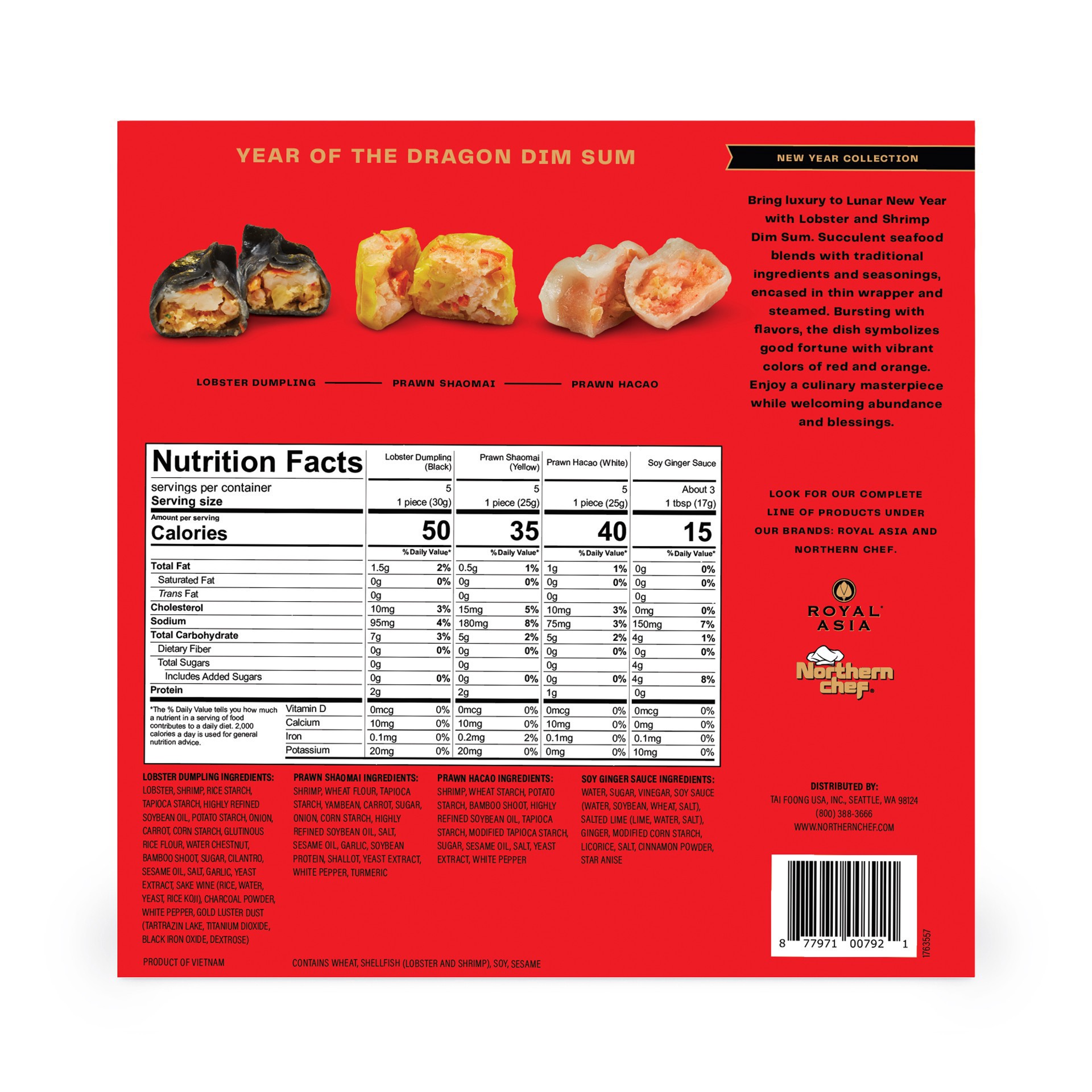 slide 2 of 2, Tai Foong Usa Inc Royal Asia Dim Sum, 16 oz