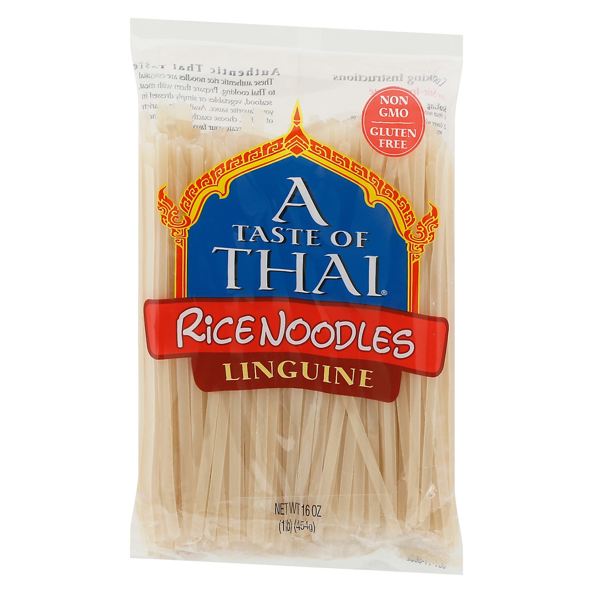 slide 3 of 9, A Taste of Thai Linguine Rice Noodles 16 oz, 16 oz