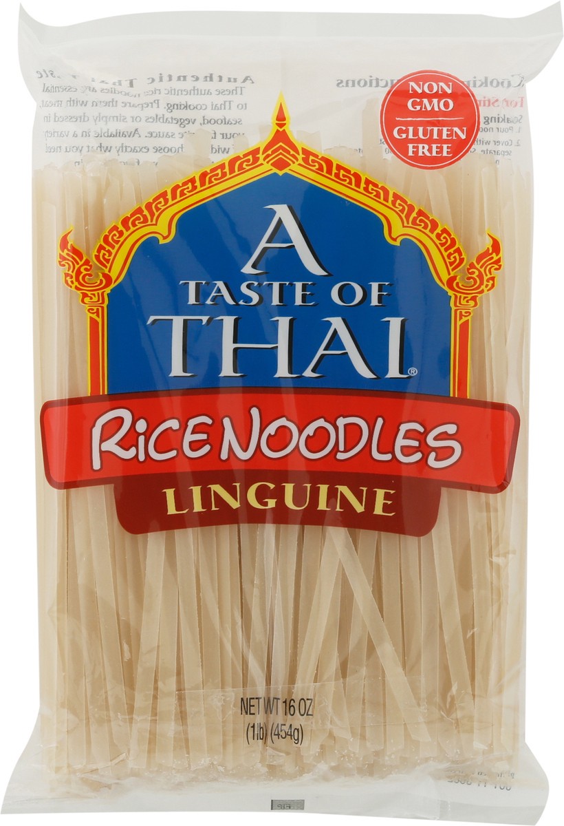 slide 6 of 9, A Taste of Thai Linguine Rice Noodles 16 oz, 16 oz