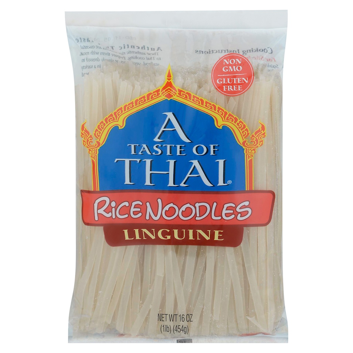 slide 1 of 1, A Taste Of Thai Straight Cut Rice Noodles, 16 oz