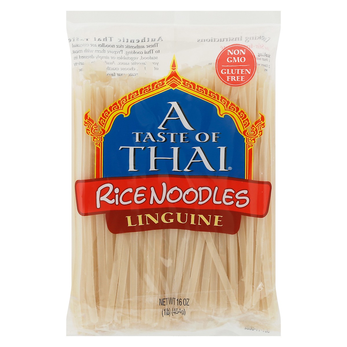 slide 1 of 9, A Taste of Thai Linguine Rice Noodles 16 oz, 16 oz