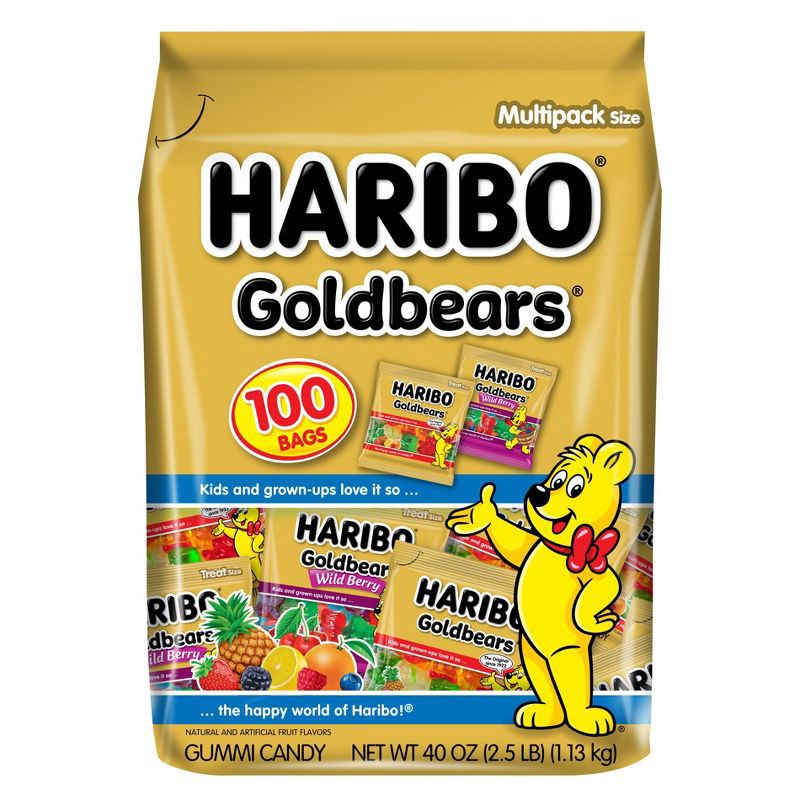 slide 1 of 6, HARIBO Goldbears Variety Bag Gummy Bears - 40oz/100ct, 100 ct; 40 oz