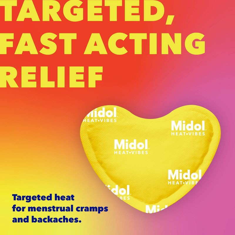 slide 3 of 7, Midol Heat Vibes Menstrual Pain Relief Heat Patches for Menstrual Symptom - 6ct, 6 ct