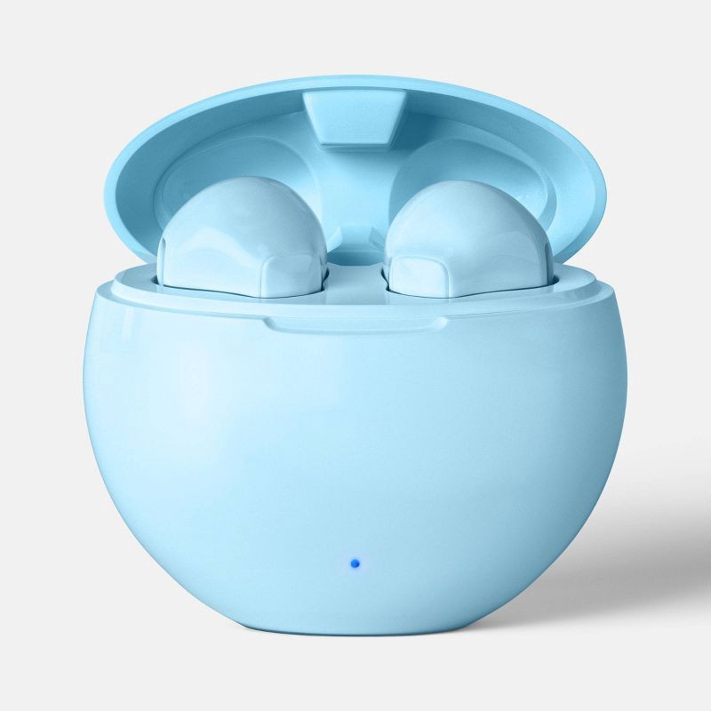 slide 2 of 3, True Wireless Bluetooth Earbuds - heyday™ Opaque Blue: In-Ear Headphones, 1 ct