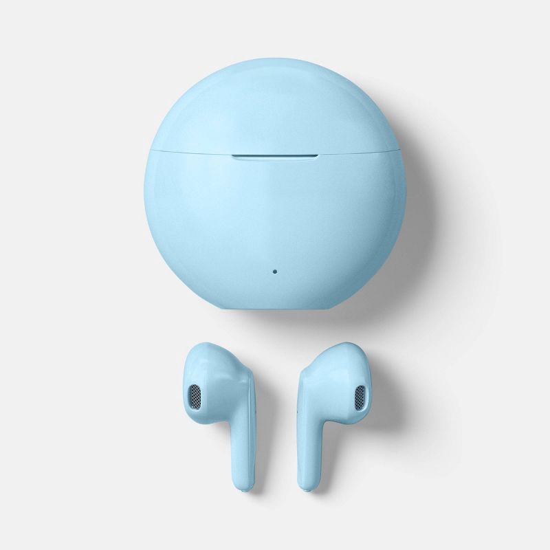 slide 1 of 3, True Wireless Bluetooth Earbuds - heyday™ Opaque Blue: In-Ear Headphones, 1 ct