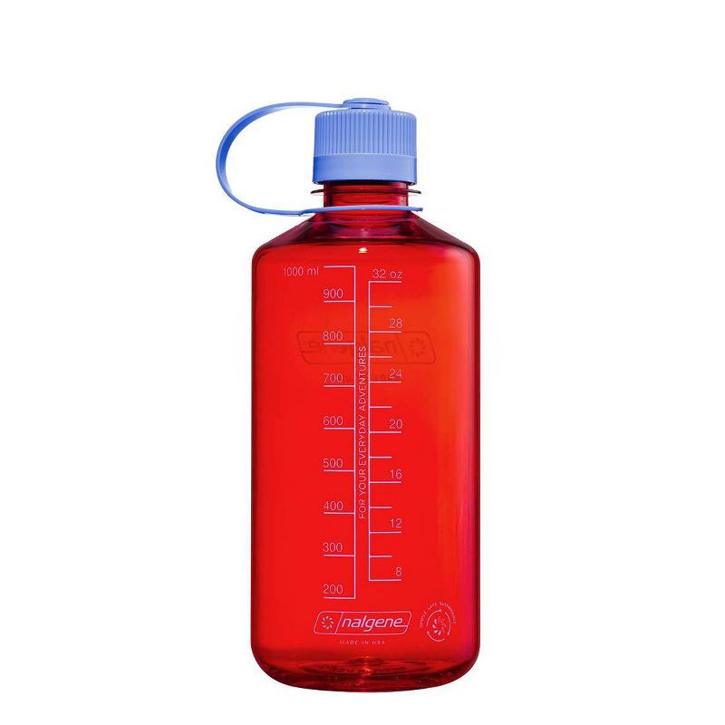 slide 2 of 3, Nalgene 32 fl oz Plastic Narrow Mouth Water Bottle - Marmalade: Portable Drinkware, Recycled Material, 32 fl oz