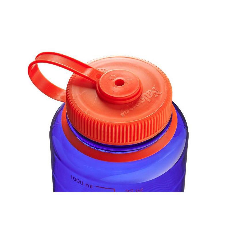 slide 3 of 3, Nalgene 32 fl oz Plastic Wide Mouth Water Bottle - Periwinkle Blue: Portable Drinkware, Recycled Content, 32 fl oz