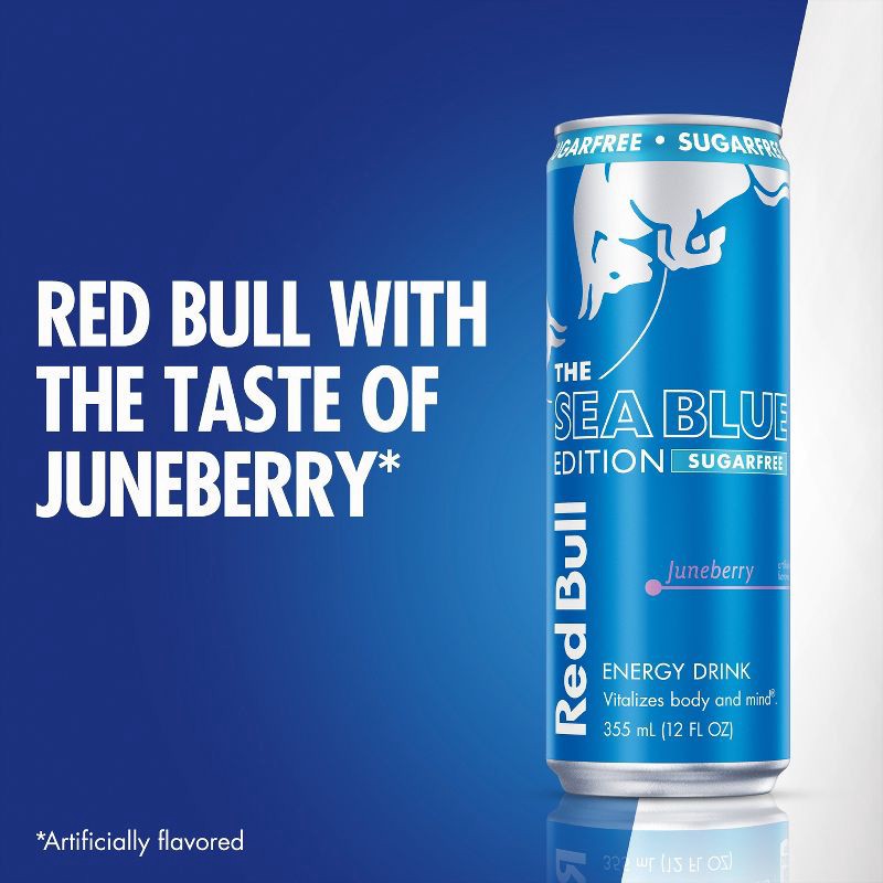 slide 8 of 8, Red Bull Sugarfree Sea Blue Edition Energy Drink - 12 fl oz Can, 12 fl oz