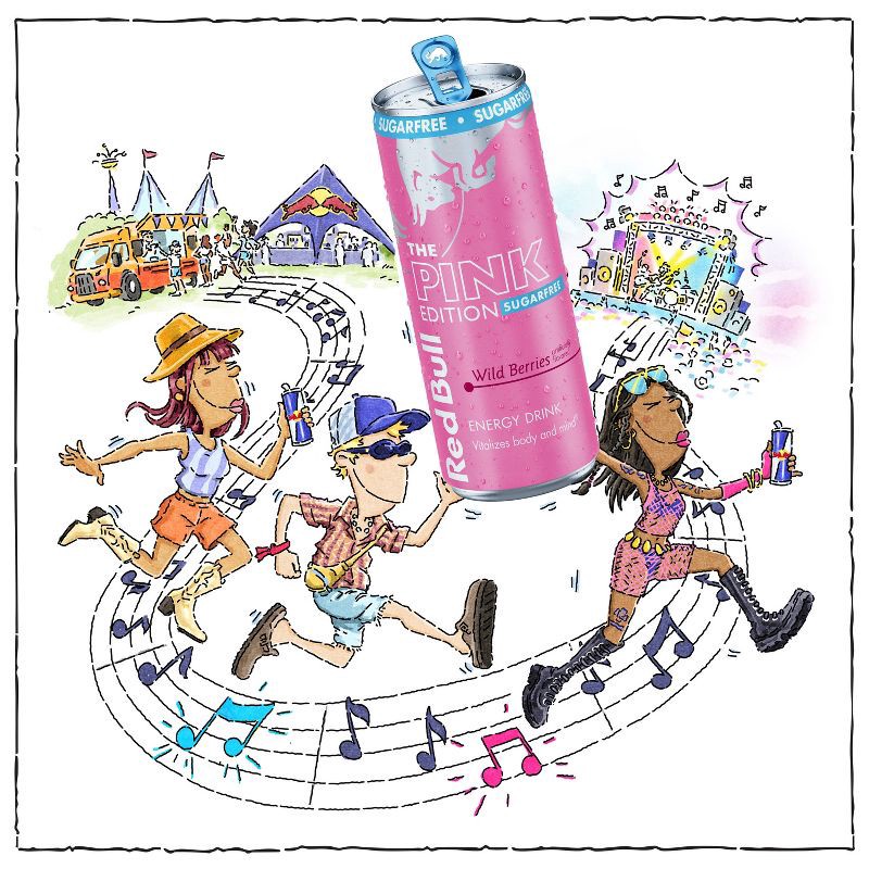 slide 2 of 8, Red Bull Sugarfree Pink Edition Energy Drink - 12 fl oz Can, 12 fl oz