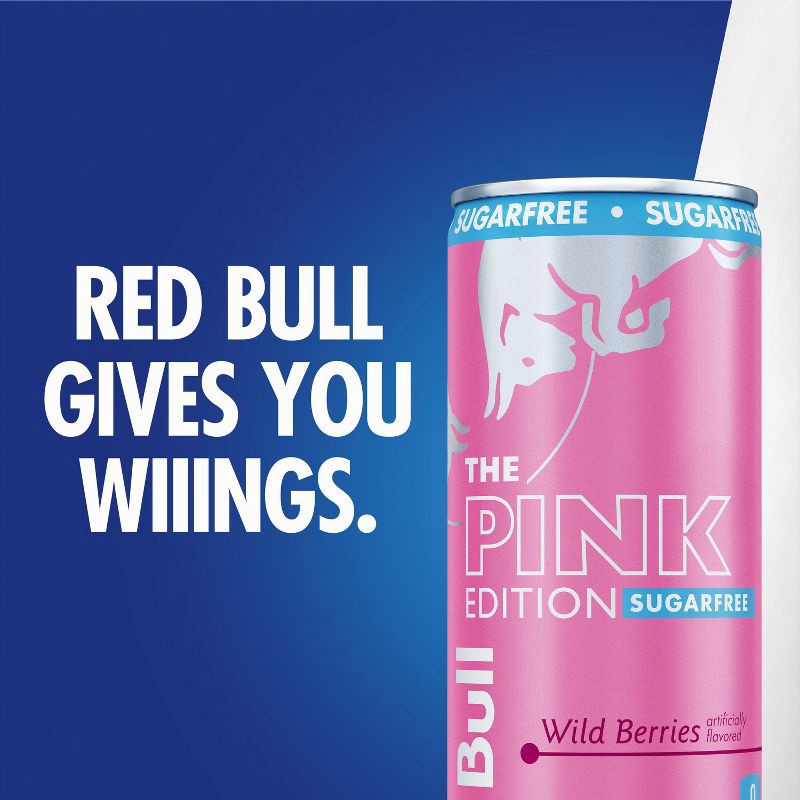 slide 4 of 8, Red Bull Sugarfree Pink Edition Energy Drink - 12 fl oz Can, 12 fl oz