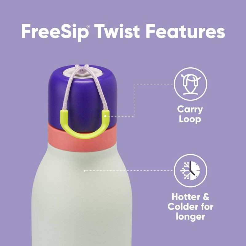 slide 5 of 8, Owala Special Edition 24oz FreeSip TWIST Stainless Steel Water Bottle - Confetti, 24 oz