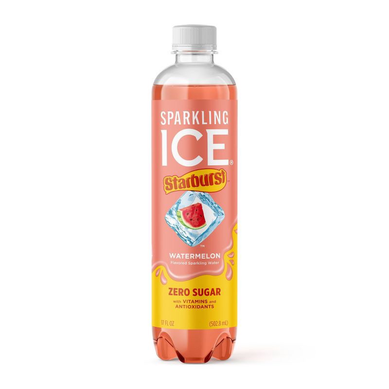 slide 1 of 6, Sparkling ICE Starburst Watermelon Sparkling Water - 17 fl oz, 17 fl oz