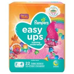 Pampers Easy Ups Training Underwear, Girls' Size 5, 3T-4T