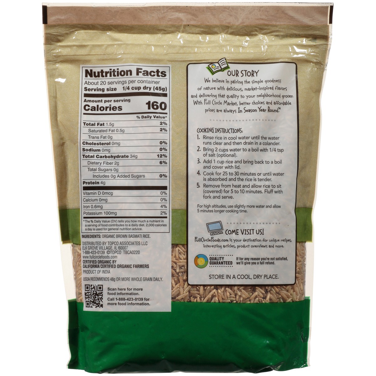 slide 8 of 9, Full Circle Market Full Circle Original Brown Rice, 2 lb