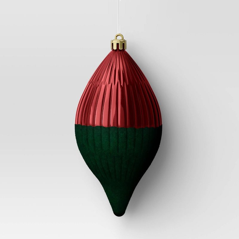 slide 3 of 3, 6ct Christmas Semi Flocking Semi Shiny Red/Green/Gold - Wondershop™, 6 ct