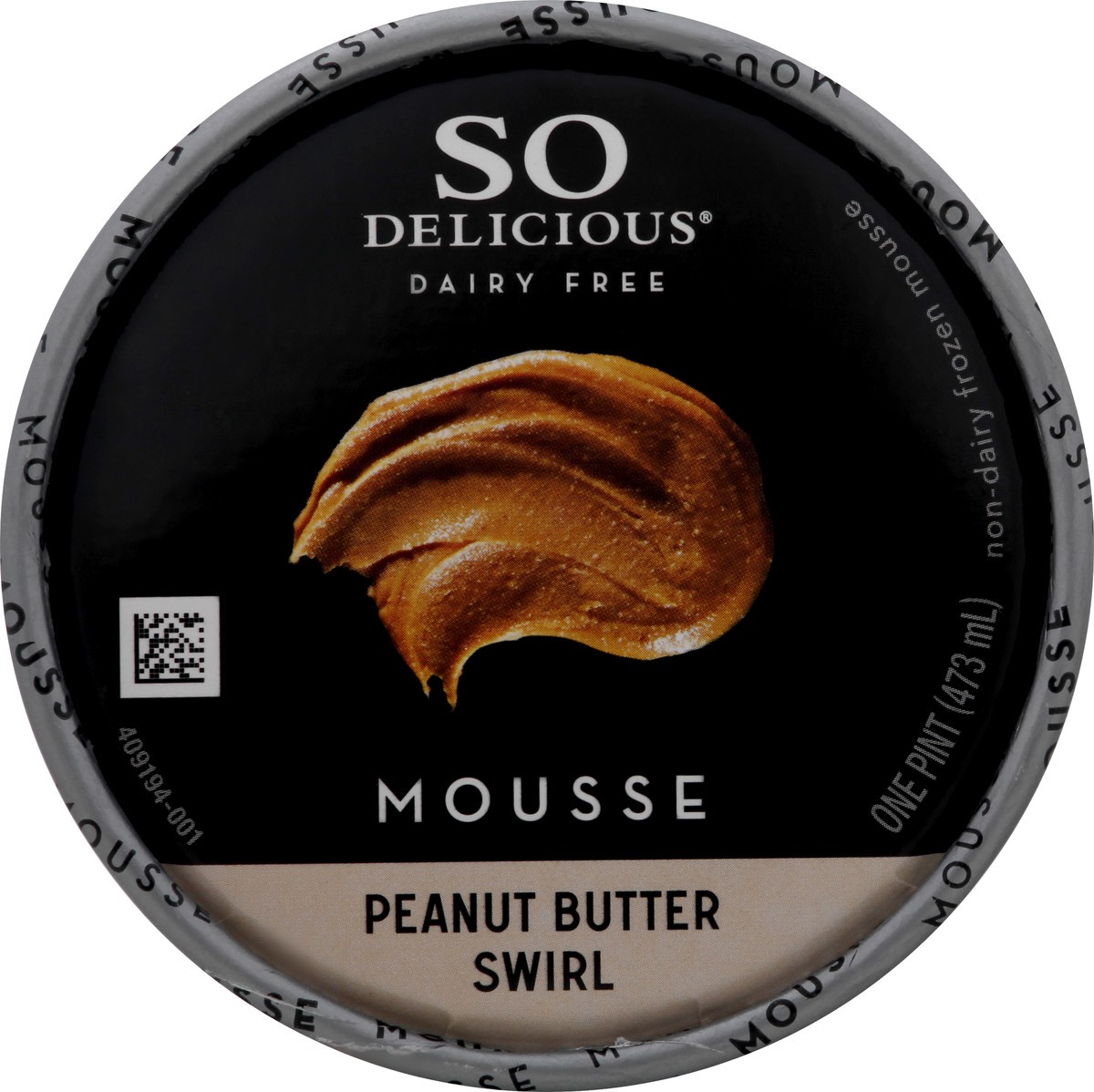 slide 2 of 8, So Delicious Dairy Free Coconut Milk Frozen Mousse, Peanut Butter, Vegan, Non-GMO Project Verified, 1 Pint, 16 fl oz