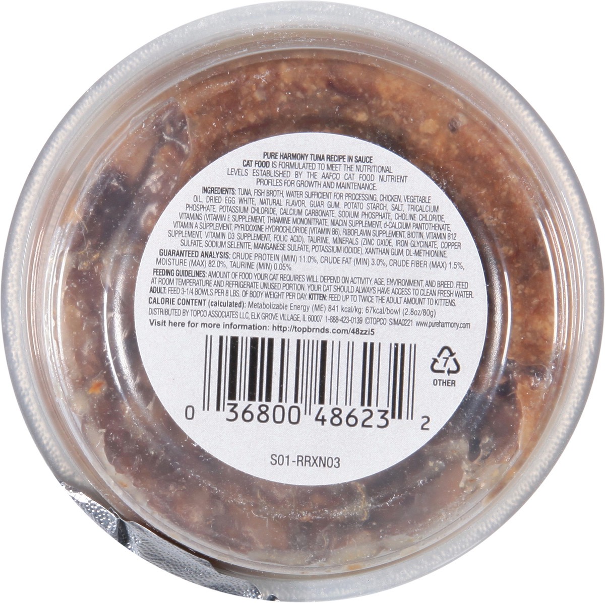 slide 6 of 16, Pure Harmony Super Premium Cuts Grain Free Tuna Recipe in Sauce Cat Food 2.8 oz, 2.79 oz