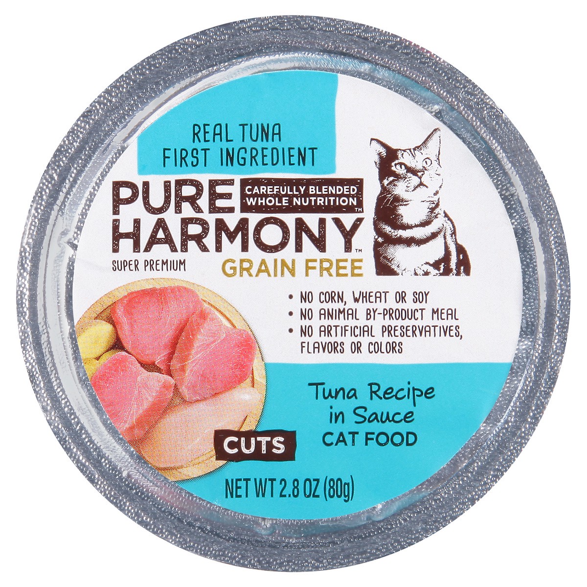 slide 9 of 16, Pure Harmony Super Premium Cuts Grain Free Tuna Recipe in Sauce Cat Food 2.8 oz, 2.79 oz