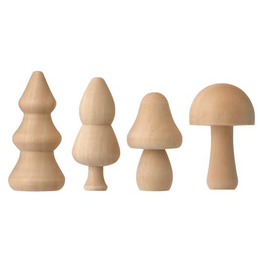 slide 1 of 3, Mushroom & Tree Peg Figures By Creatology, 1.1 in