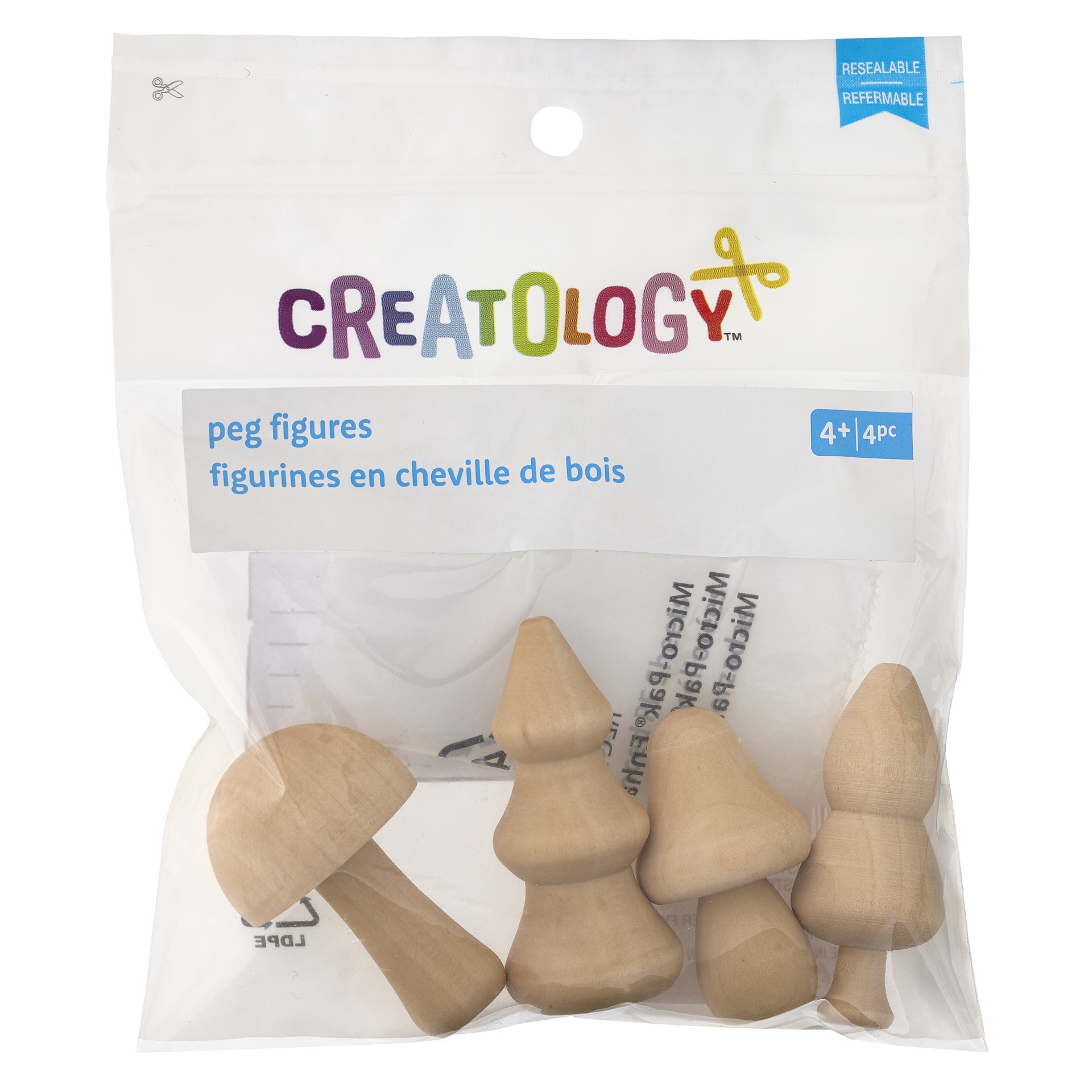 slide 2 of 3, Mushroom & Tree Peg Figures By Creatology, 1.1 in