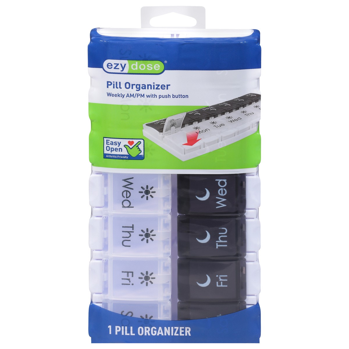 slide 1 of 12, Ezy Dose Weekly AM/PM Pill Organizer - 1 ea, 1 ct