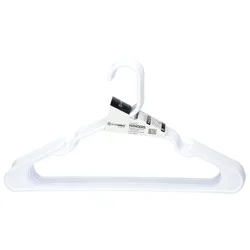 ClosetSelect White Plastic Hangers - 10 pc