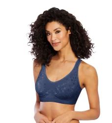 Bali Comfort Revolution Comfortflex Fit Foam Cup Wirefree Size Large Bra- Navy