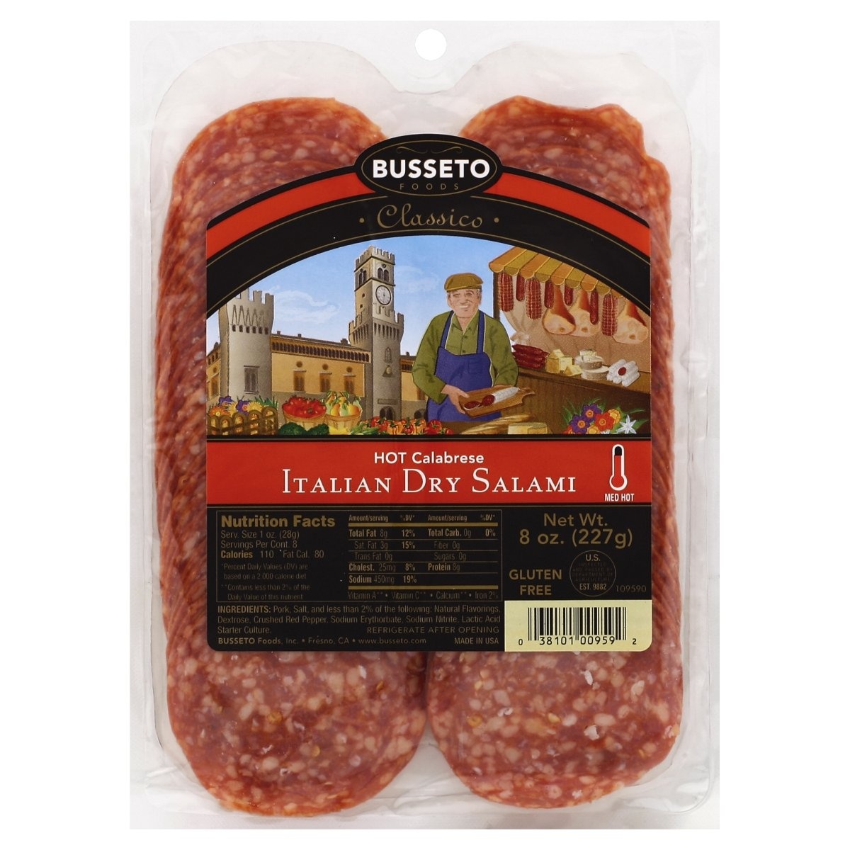 slide 1 of 5, Busseto Foods Salami 8 oz, 8 oz