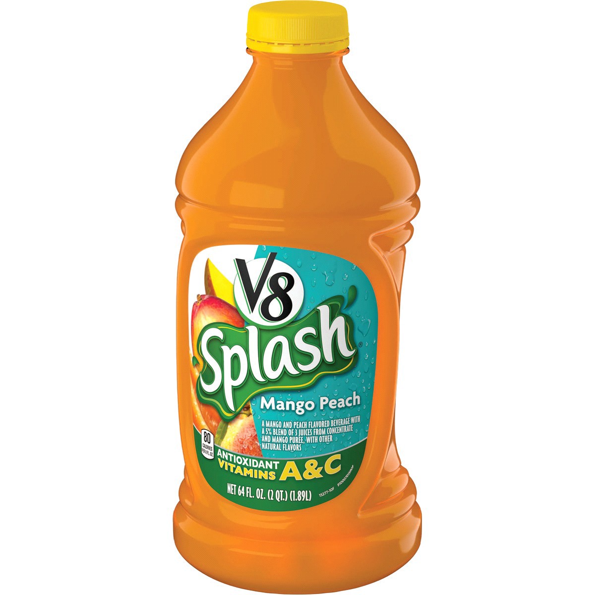 slide 6 of 7, V8 Splash Mango Peach, 64 oz