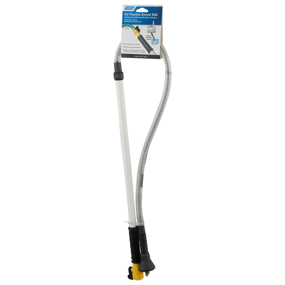 slide 5 of 9, Camco Rv Flexible Swivel Stik Holding Tank Rinser With Shut-Off Valve, 1 ct