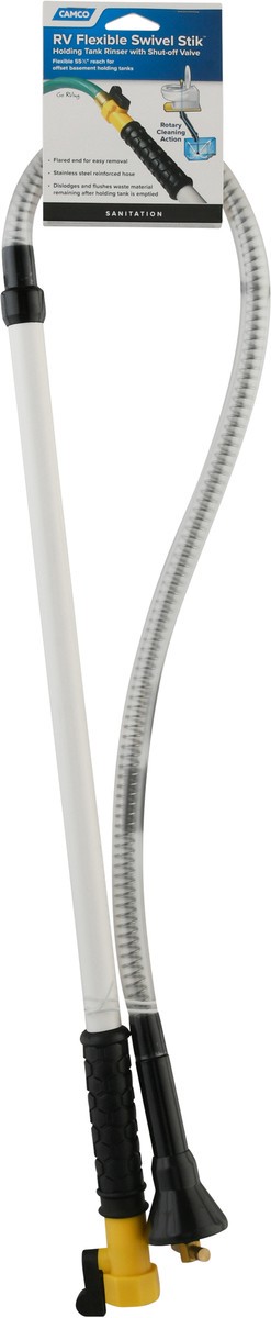 slide 7 of 9, Camco Rv Flexible Swivel Stik Holding Tank Rinser With Shut-Off Valve, 1 ct