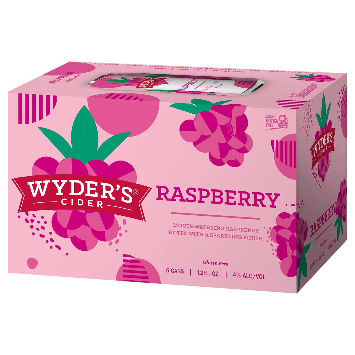 slide 5 of 8, Wyder's Wyders Wyder's Raspberry Hard Cider - 6pk/12 fl oz Cans, 6 ct; 12 fl oz