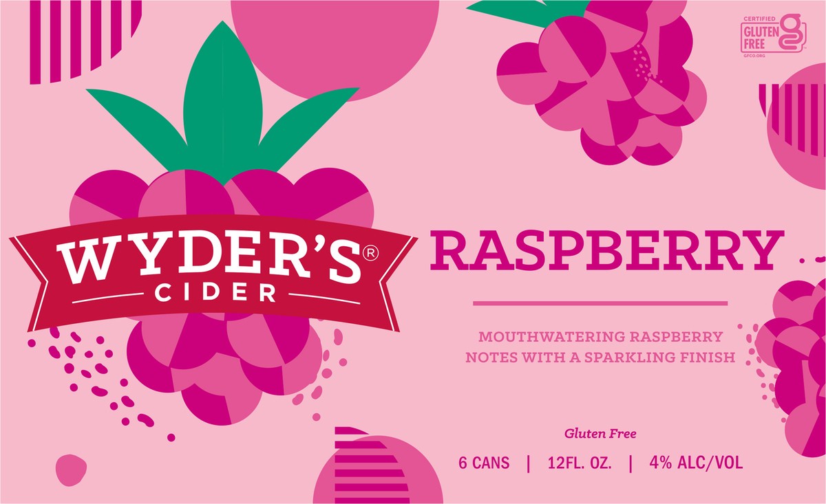 slide 7 of 8, Wyder's Wyders Wyder's Raspberry Hard Cider - 6pk/12 fl oz Cans, 6 ct; 12 fl oz