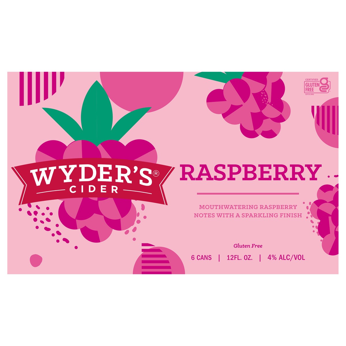 slide 2 of 8, Wyder's Wyders Wyder's Raspberry Hard Cider - 6pk/12 fl oz Cans, 6 ct; 12 fl oz