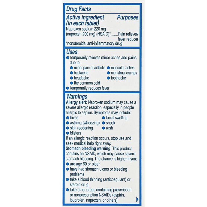 slide 2 of 2, Aleve All Day Strong Pain Reliever Fever Reducer Tablets, 50 ct