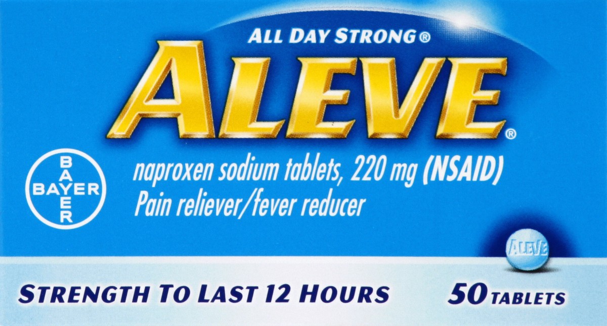 slide 3 of 6, Aleve Pain Reliever/Fever Reducer 50 ea, 50 ct