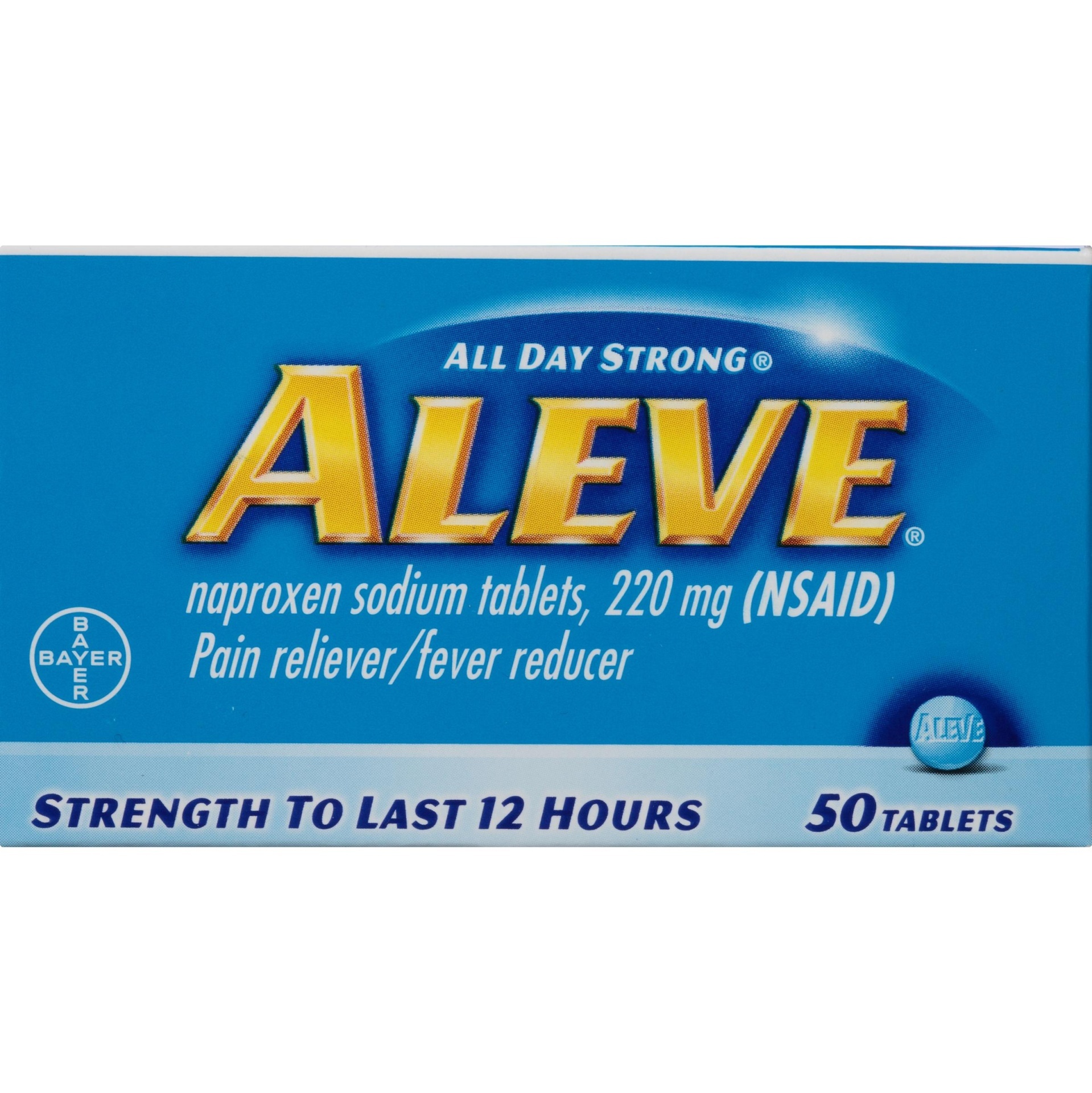 slide 1 of 6, Aleve Pain Reliever/Fever Reducer 50 ea, 50 ct