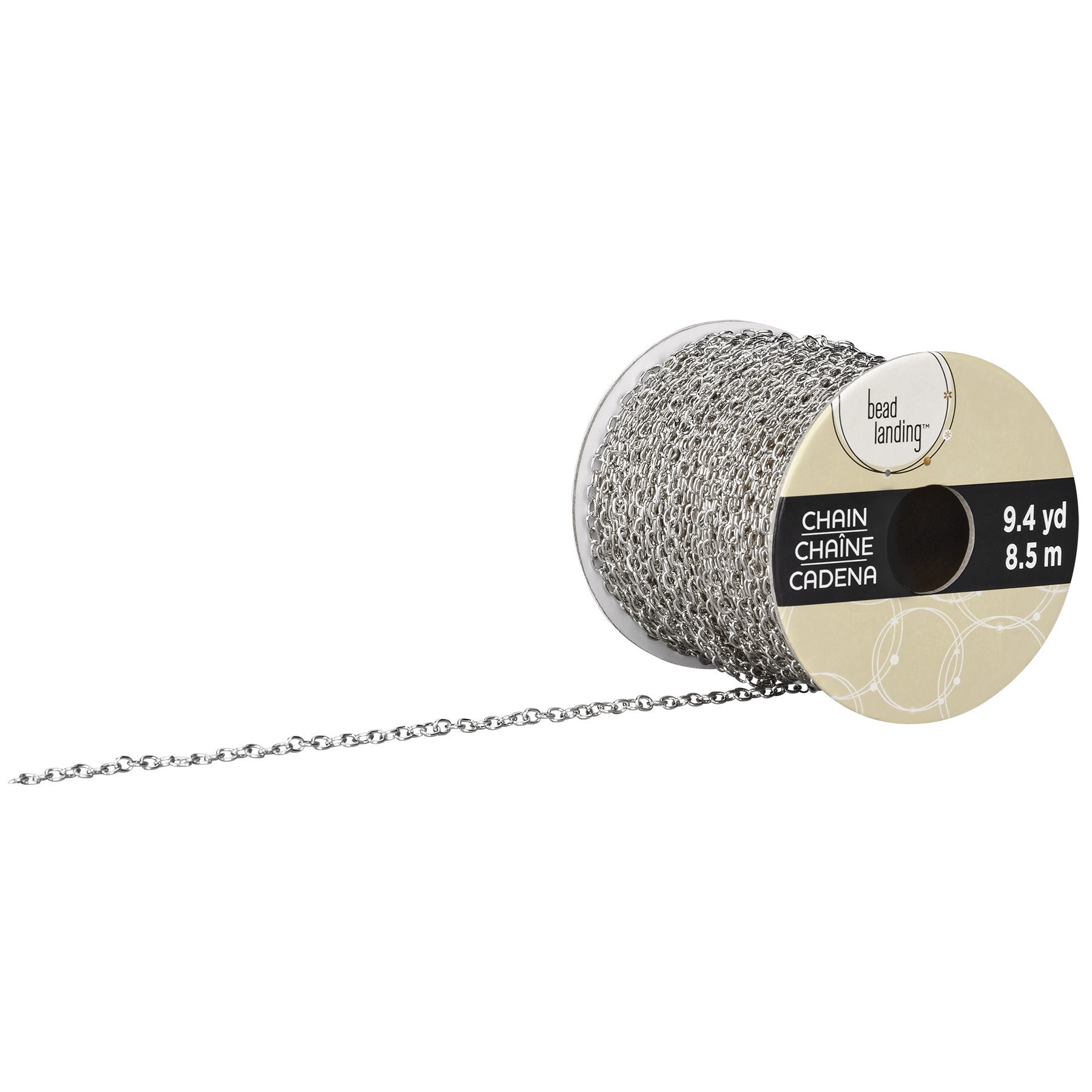 slide 2 of 3, 9.4 Yd. Rhodium Chain Spool By Bead Landing, 9.4 yd