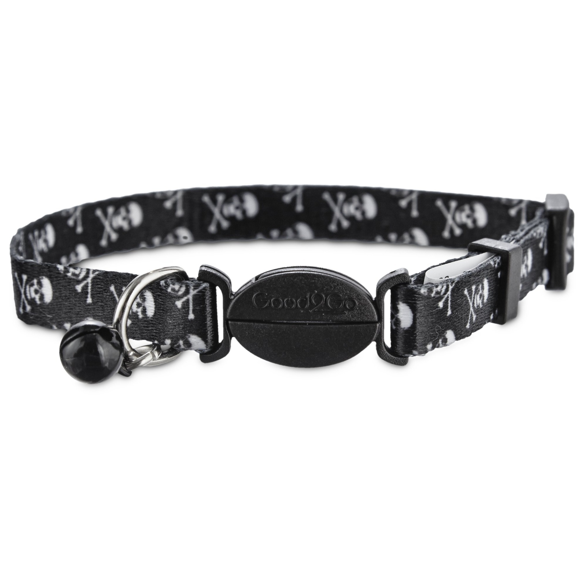 slide 1 of 1, Good2Go Skull Print Black Cat Collar, 1 ct