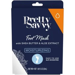 Pretty Savvy Moisturizing Foot Mask With Shea Butter & Aloe Extract