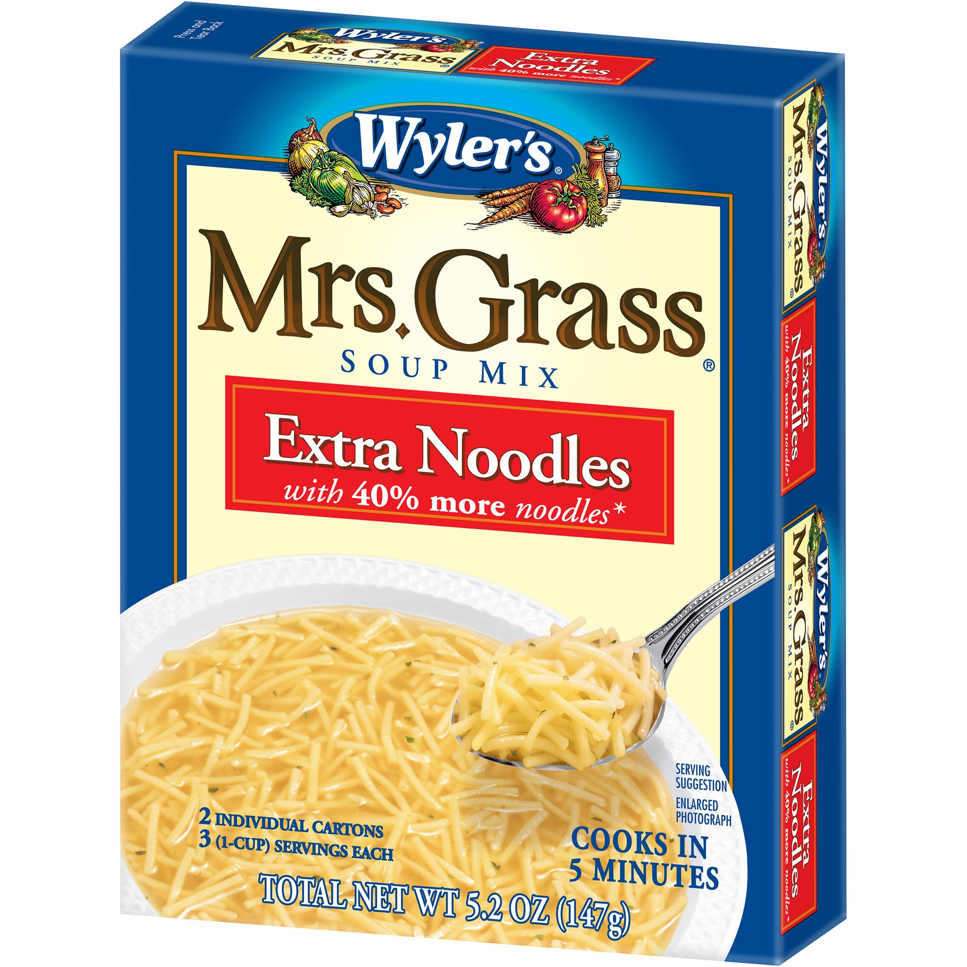 slide 3 of 5, Mrs. Grass Extra Noodles Soup Mix, 2 ct Pack, 2 ct