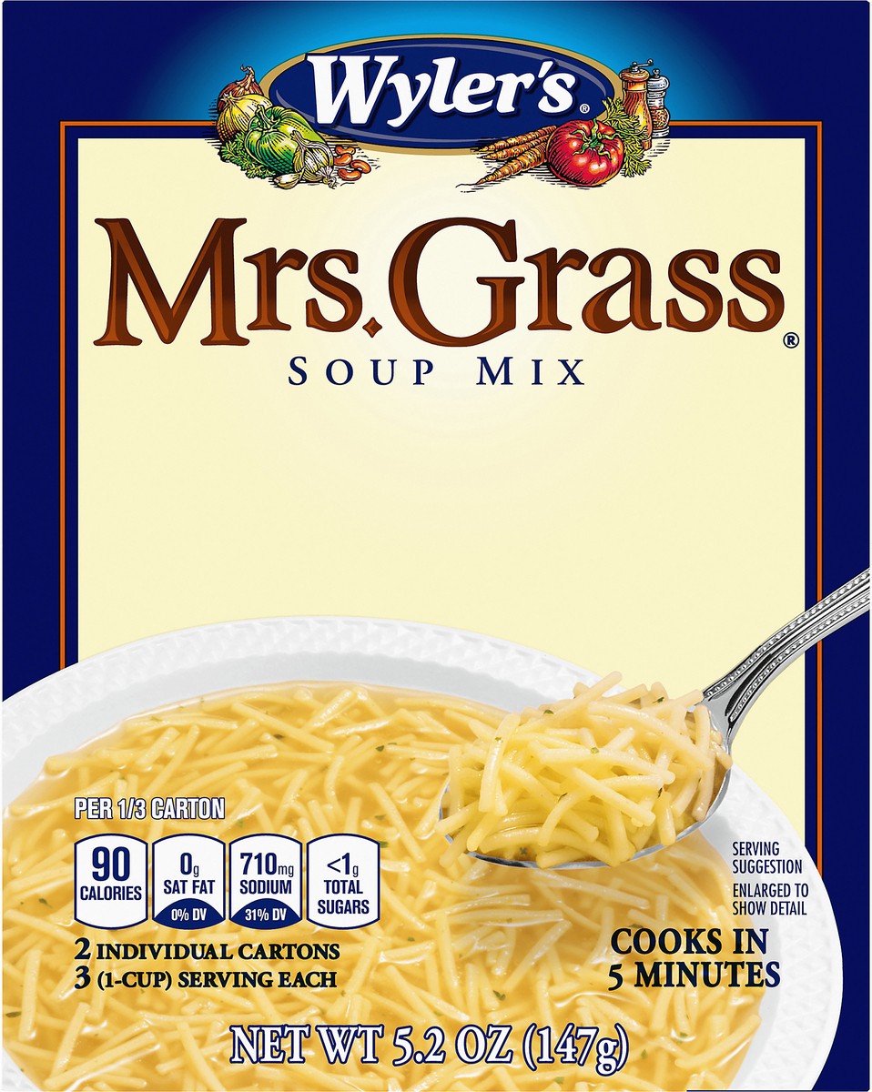 slide 1 of 5, Mrs. Grass Extra Noodles Soup Mix, 2 ct Pack, 2 ct