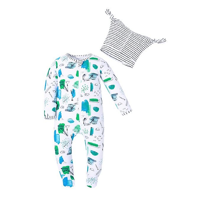 slide 1 of 8, Kidding Around Baby Boys Footie and Beanie set, 1 ct