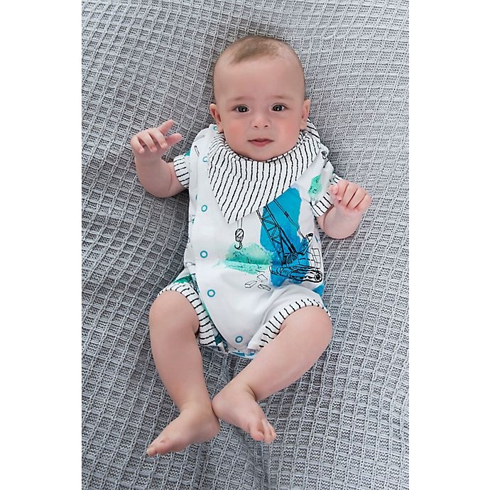 slide 3 of 5, Kidding Around Baby Boys romper and bib set, 1 ct