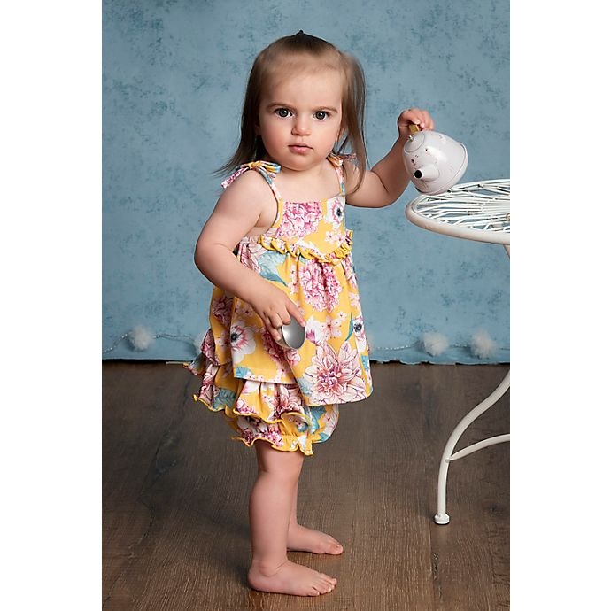 slide 4 of 9, Kidding Around trapeze dress with diaper cover Set, 1 ct