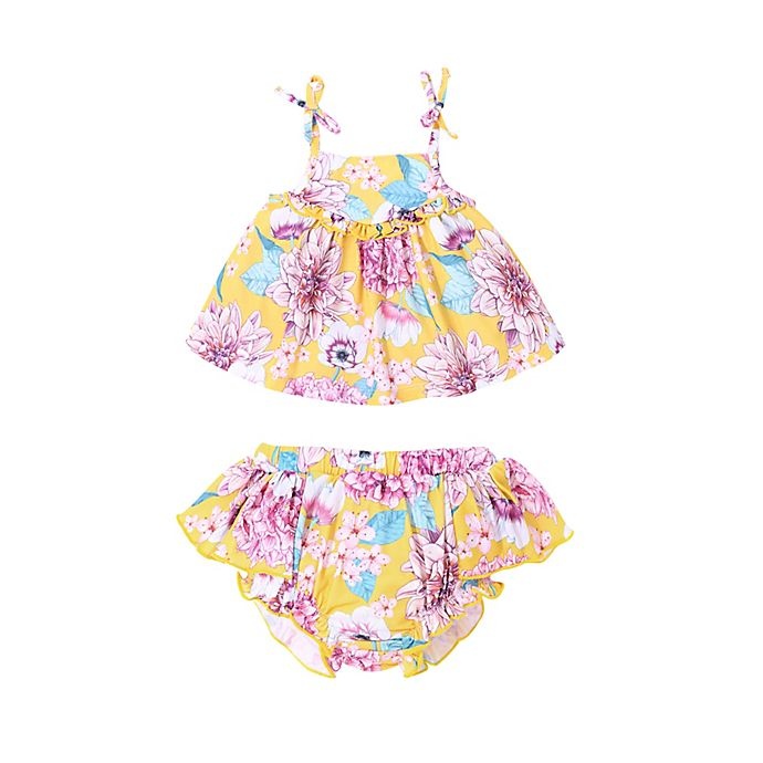 slide 1 of 9, Kidding Around trapeze dress with diaper cover Set, 1 ct