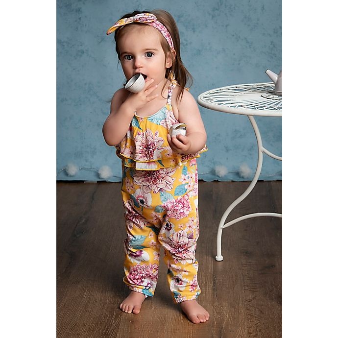 slide 4 of 5, Kidding Around long leg Romper & headband Set, 1 ct