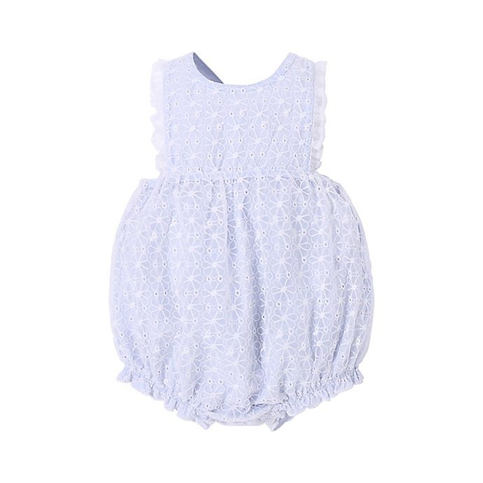 slide 1 of 7, Kidding Around Embroidered Lace bubble romper, 1 ct